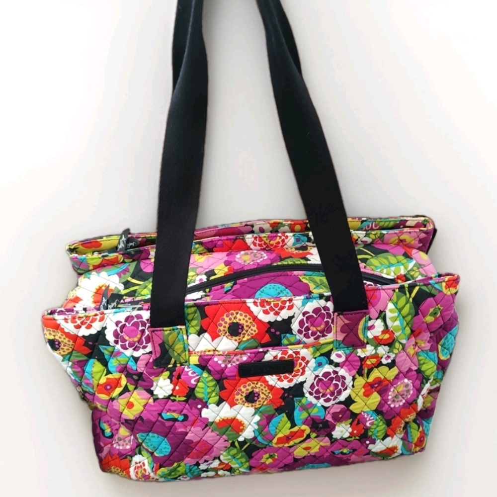 VERA BRADLEY VA VA Bloom Retired Rare Quilted Weekender/Travel Bag Clean VGUC